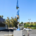 Modern Outdoor Garden Mirror Polished Metal Stainless Steel Abstract Sculpture
